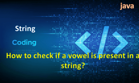 How to check if a vowel is present in a string