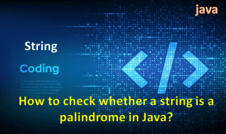 How to check whether a string is a palindrome in Java