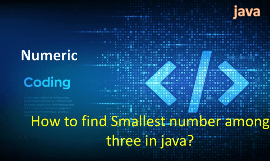 5.How to find smallest number in java : best ways