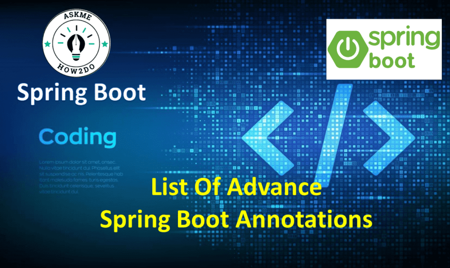 2. Advance annotations in spring boot – Tested